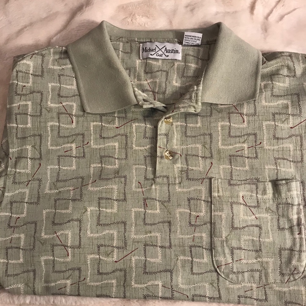 Michael Austin golf button down shirt